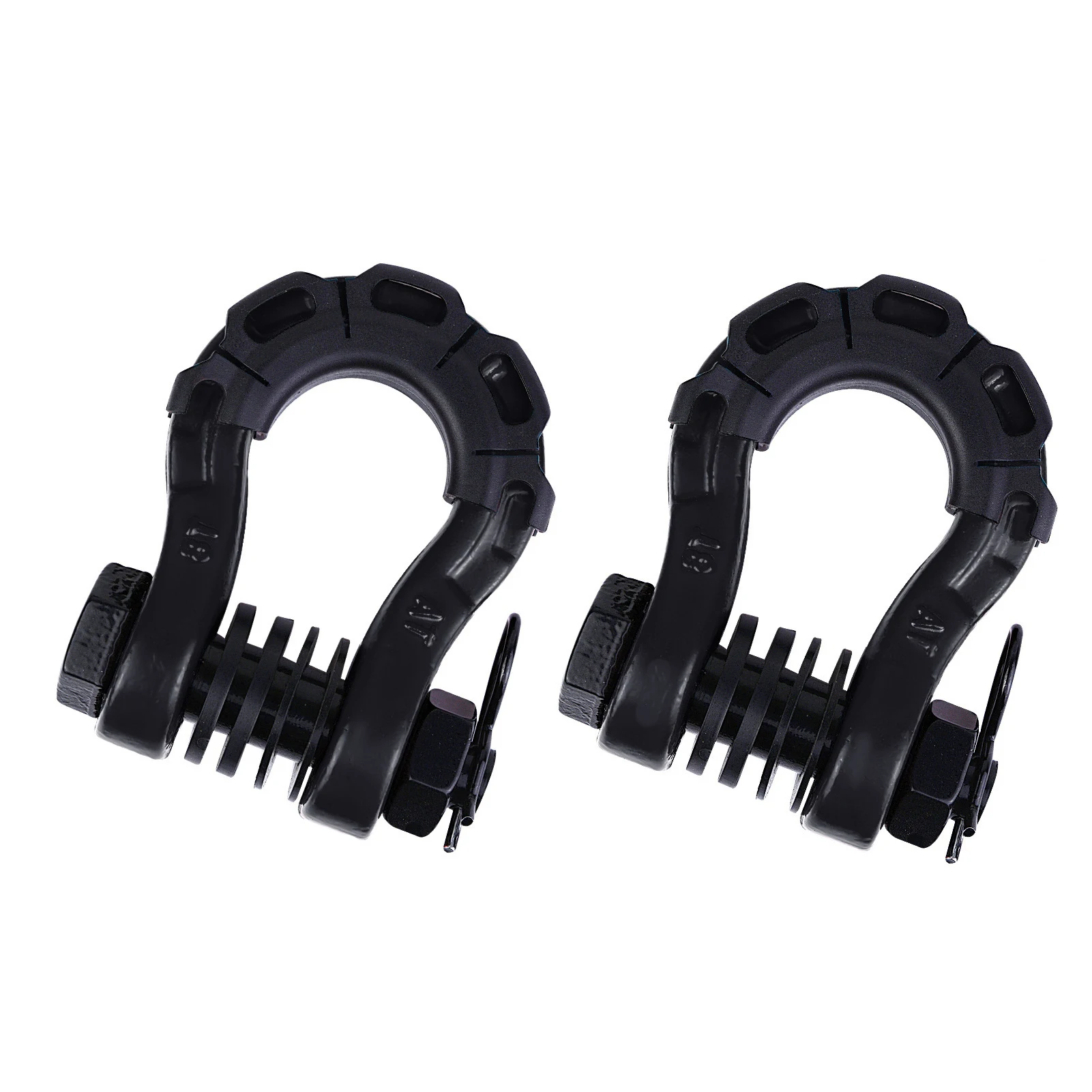 

2pieces 2Pack 3/4 D Ring Shackles Shackle Shackle U-Hook Rugged Tow Shackle With Isolator Strong