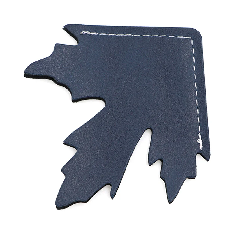 Vintage Maple Leaf Leather Bookmark Student Notebook Folder Maple Leaf Bookmark