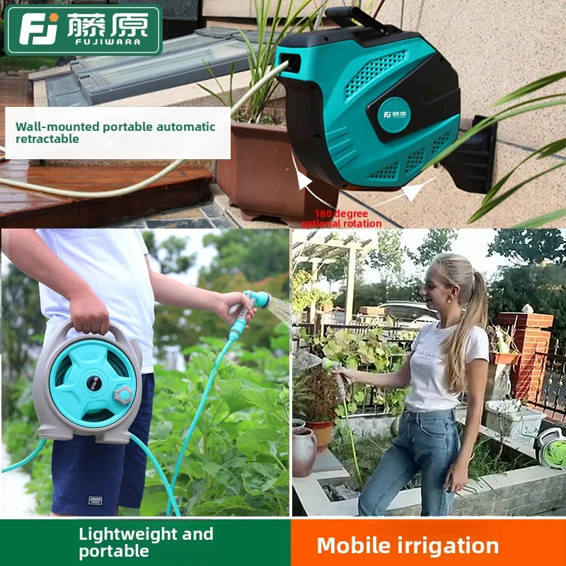 Telescopic automatic recycling water pipe reel device Household flower watering artifact Garden watering sprinkler car washing