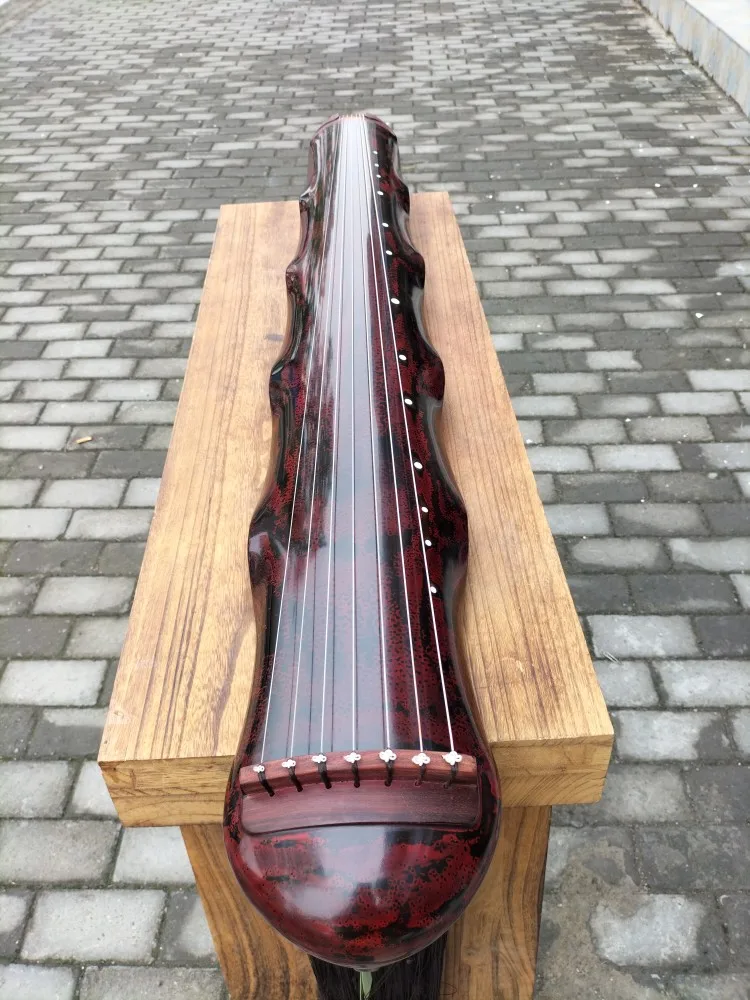 Guqin Pure Raw Lacquer Pure Handmade Old Chinese Fir String Musical Instrument