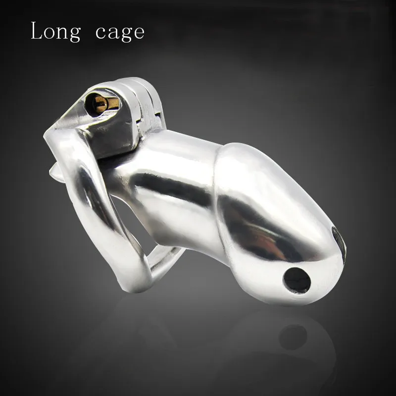 Stainless steel Male Chastity Belt Cock cage Penis Lock chastity device Cock ring sex toys for men CB6000 view 6