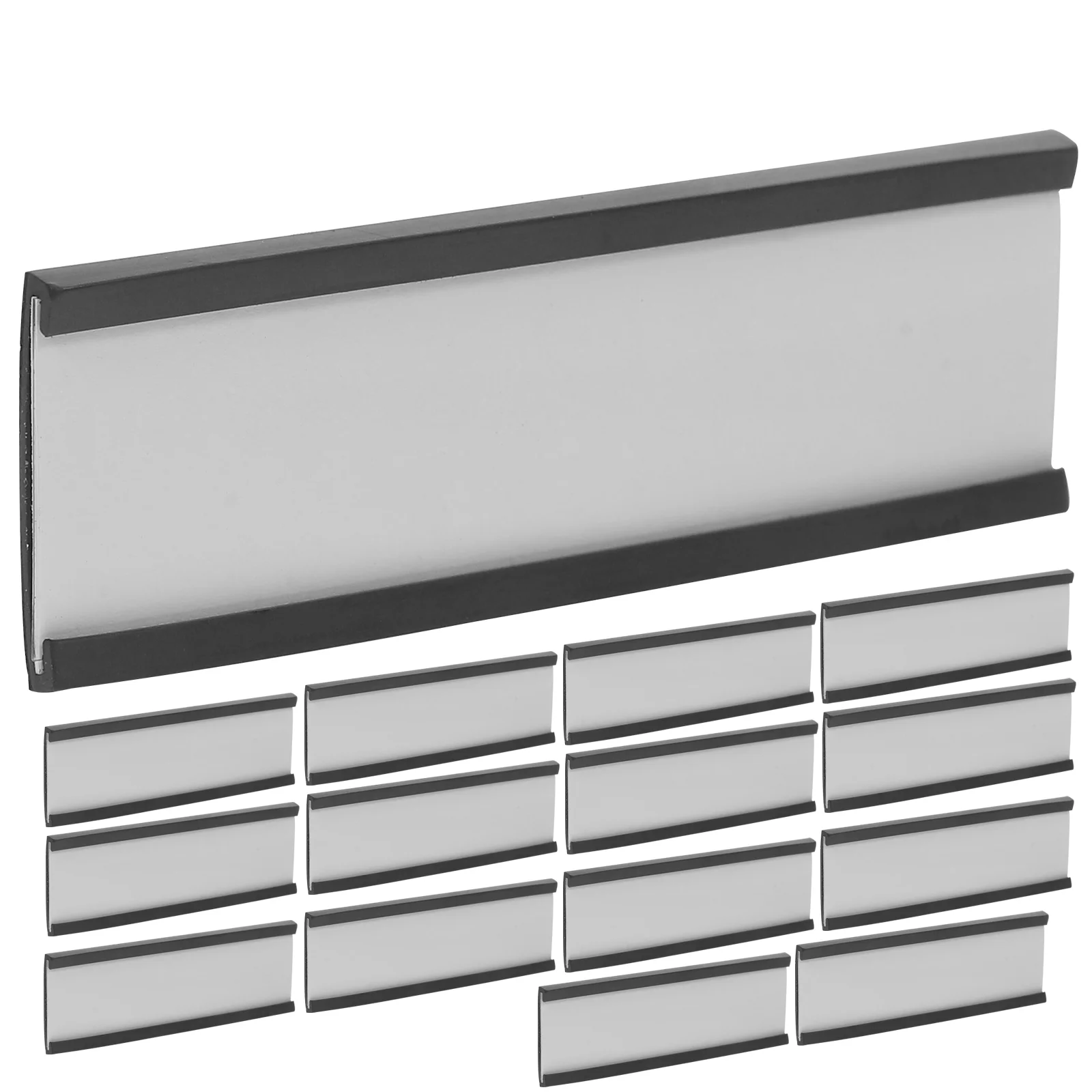 10 Set Label Magnetik Tempat Pelat Label Label Plug-in Rak untuk Tempat Rak