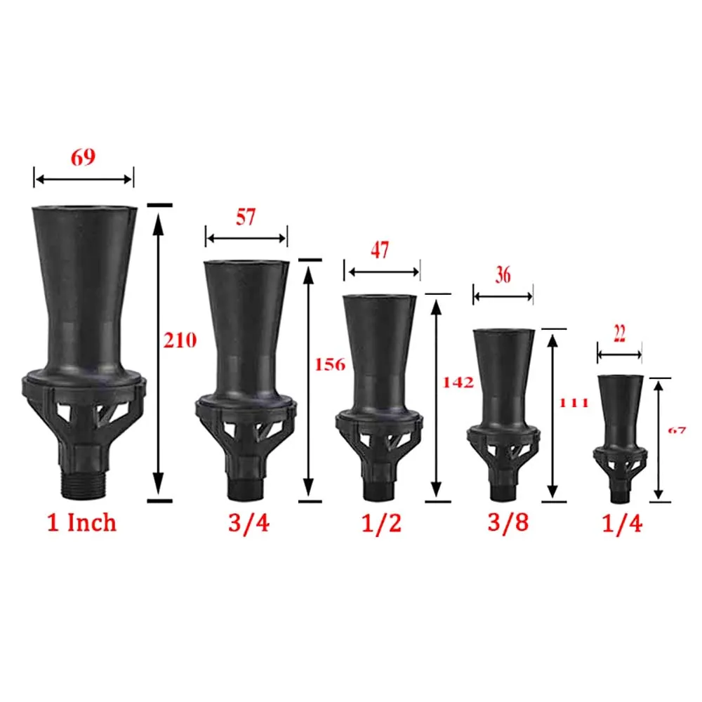 Stainless Steel Mixed Flow Nozzle PP Clip Mixed Flow Mixing Nozzle Venturi Nozzle