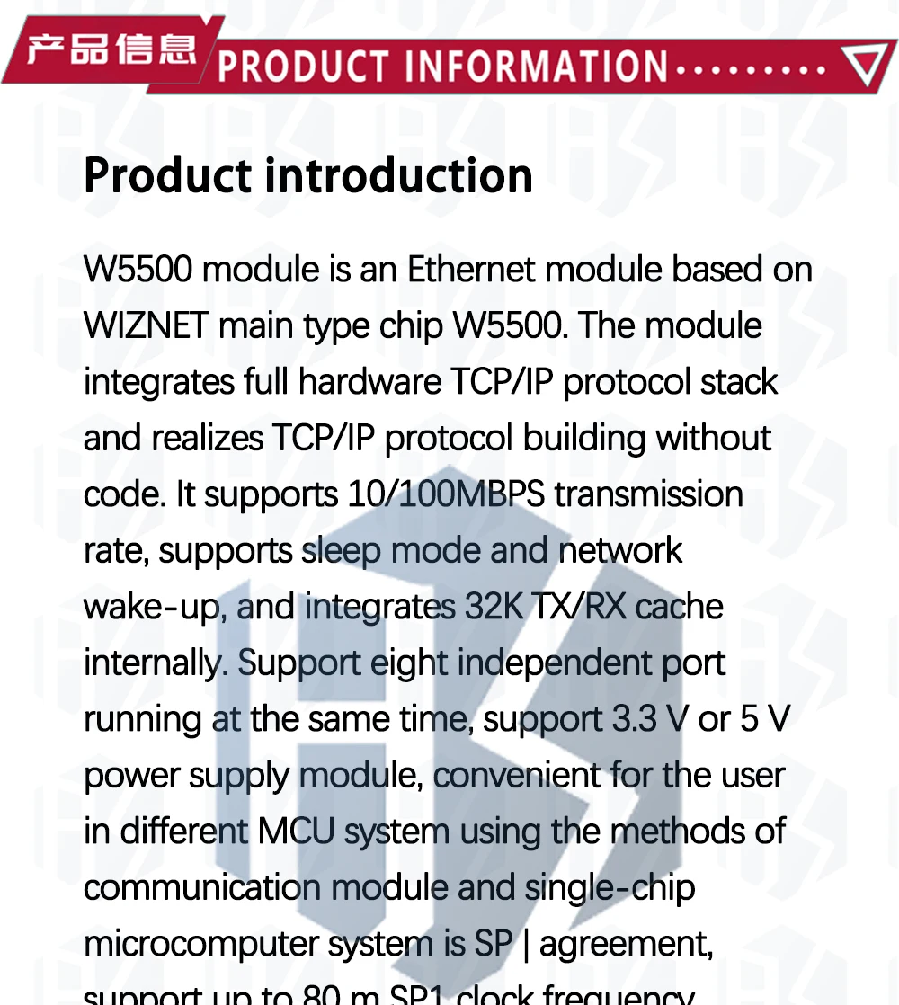 1 ~ 2PCS W5500 Chip Neue SPI zu LAN/Ethernet Konverter TCP/IP 51/STM32 mikrocontroller programm über – Detail 4