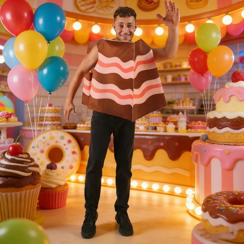 

Chocolate Cake Adult Cosplay Outfits Carnival Food Theme Party Performance Costumes Candy Cake Character Role-Play Clothes