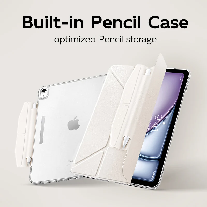 Colorful Translucent Case for iPad 11th/10th Gen - Magnetic Buckle, Full Body & Lens Cover, Scratch/Drop Resistant, Pencil Pouch