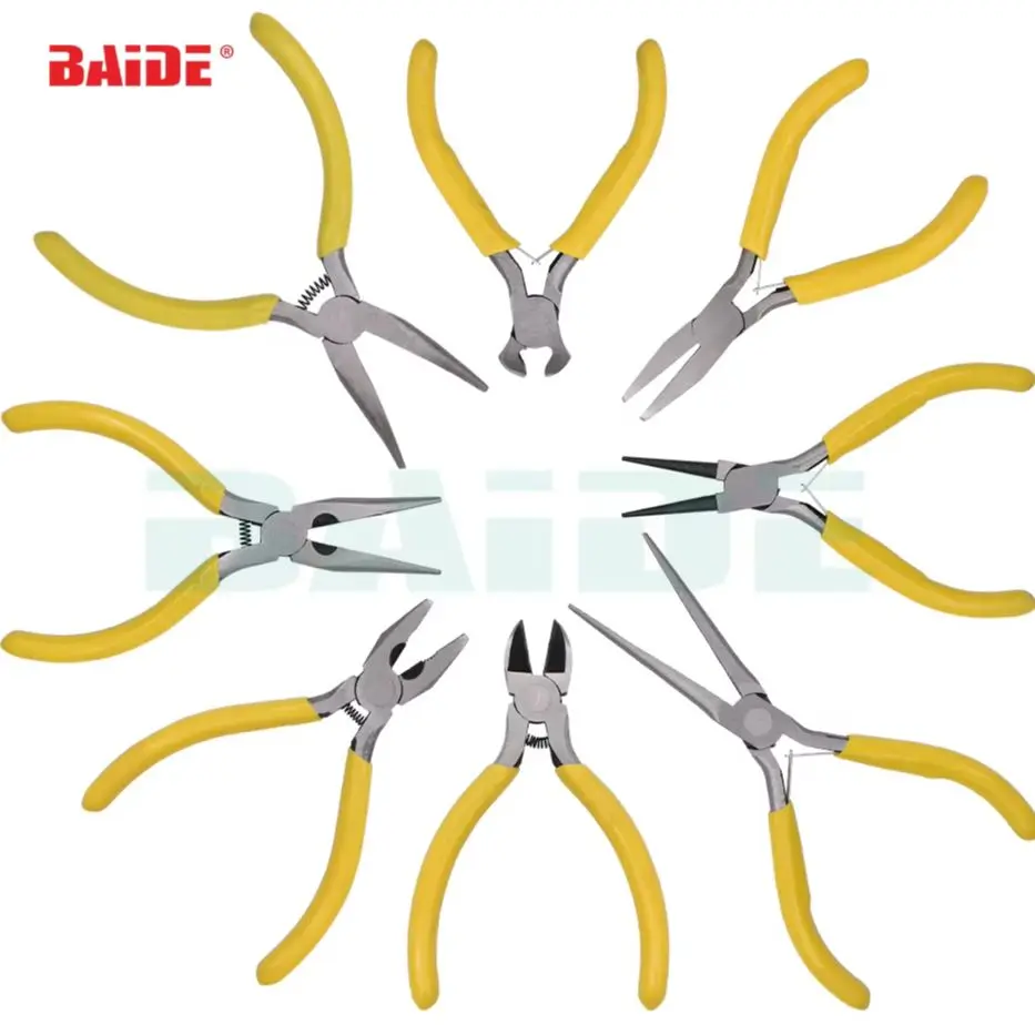 5&quot Long nose plier/Diagonal cutting/ Wire-cutter/Flat nose/Angle jaw tongs/End cutting/Circlip pliers/Needleplier 100pcs/lot