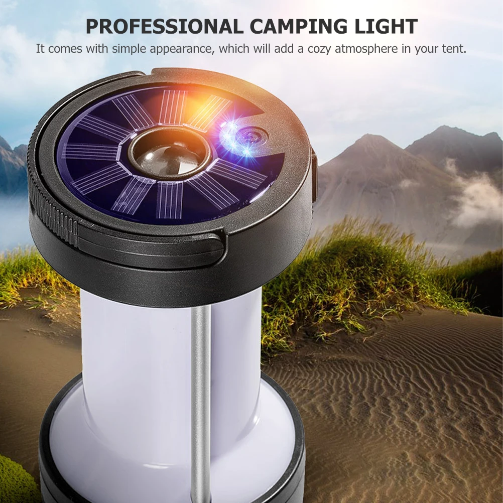 

Portable Camping Lights Professional Tent Solar Charging H held Lantern Outdoor Durable ABS PVC Hook Design Wall Tree Hanging
