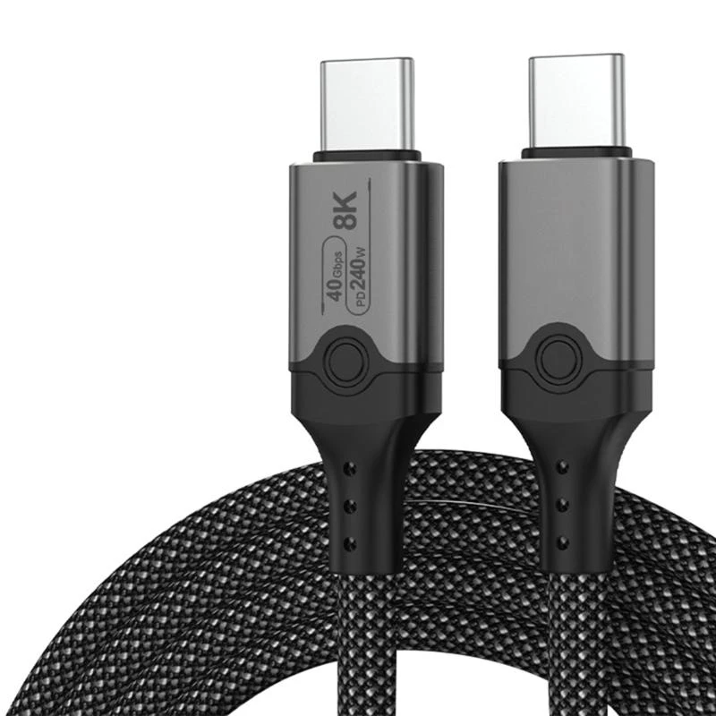40Gbps USB4 Compatible Cable 40Gbps Data 240W Power Delivery, 8K60hz Display