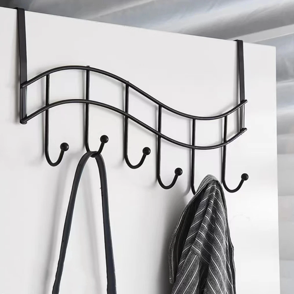 Metal Hanger Bracket Hooks Porta atrás de armazenamento de gancho Pendurado na parede, Roupas, Quarto, Cozinha, Organizador do banheiro, Acessórios de armazenamento