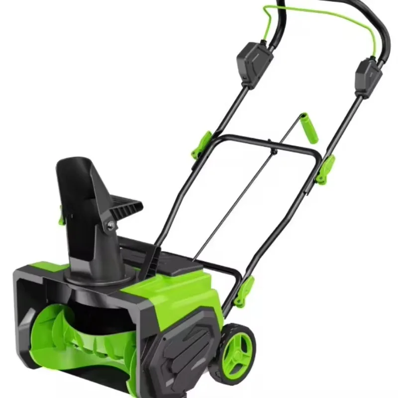 منفاخ الثلج الكهربائي المحمول المشي الخلفي، قطعة أثرية لاسلكية صغيرة تعمل بالبطارية على الطرق #4