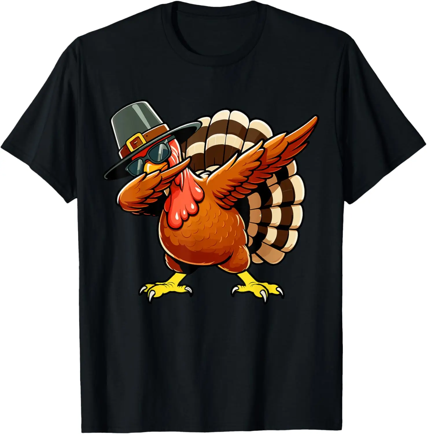 

Dabbing Turkey Thanksgiving Boys Men Funny Thanksgiving T-Shirt