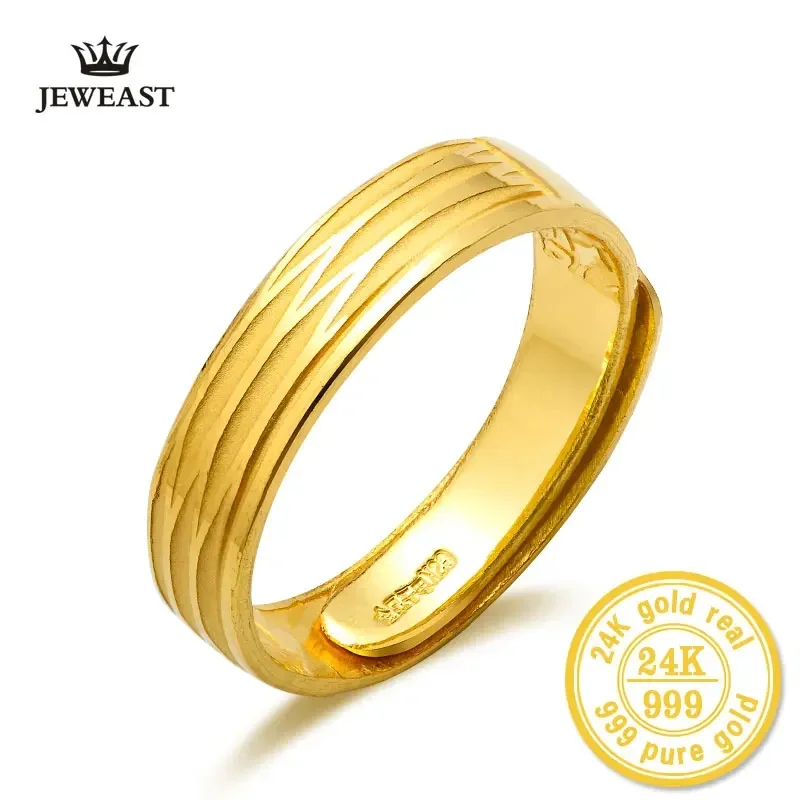 

XXXBBB Women Jewellery Couple Rings For Wedding 24K Pure Gold Lovers Pair Rings Gold Party Fashion Rings Noble Gift Fine Jewelry