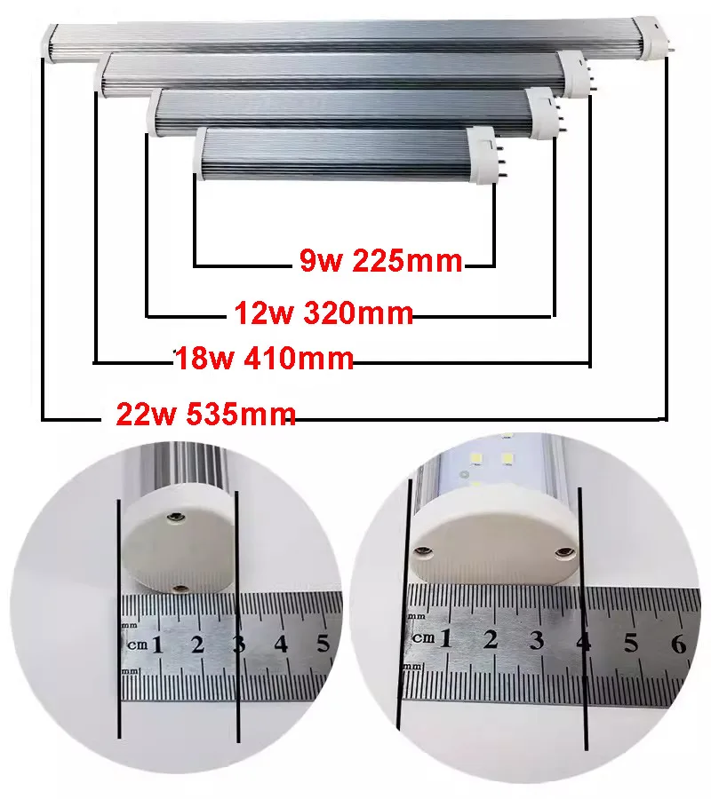 1pc 4Pin 2G11 HA CONDOTTO LA Lampadina Bar H Tubo di Soffitto Lampada 9W 12w 225mm 320mm 3000k 4000k 4500K 6000k Sostituire 20W 30w FSL Tubo