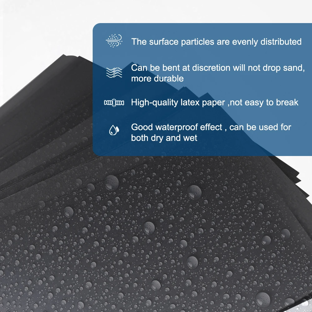 XCAN-Lixa abrasiva, Lixa úmida e seca, Polimento de madeira e metal, 400-3000 Grit, 90PCs, 9x3,6 polegadas