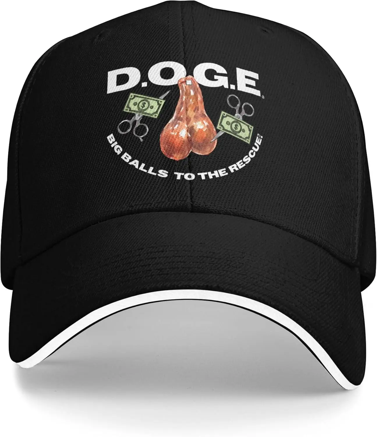 Doge Big Balls To The Rescue Funny Cryptocurrency Baseball Cap Adjustable Polyester Hat for Adults