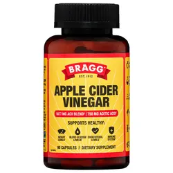 Bragg Apple Cider Vinegar Energy - Vitamin D3 & Zinc, 1877mg ACV + 750mg Acetic Acid, Weight Management, Immunity, Cholesterol