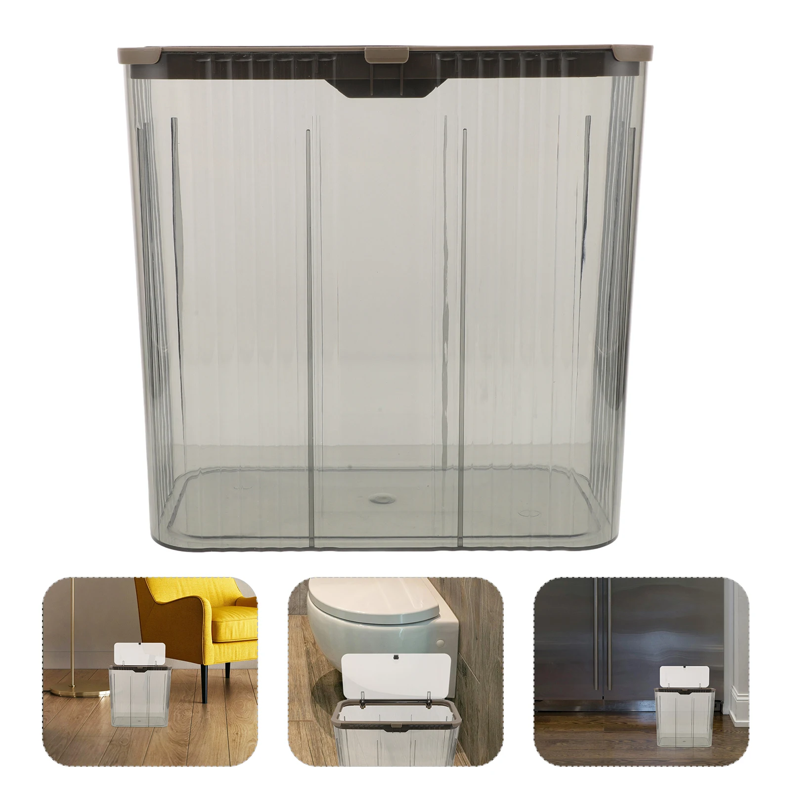 

Stylish Press Type Can Large Capacity Garbage Bin Waste Container For Home Office Bathroom Hotel Slim Garbage Can