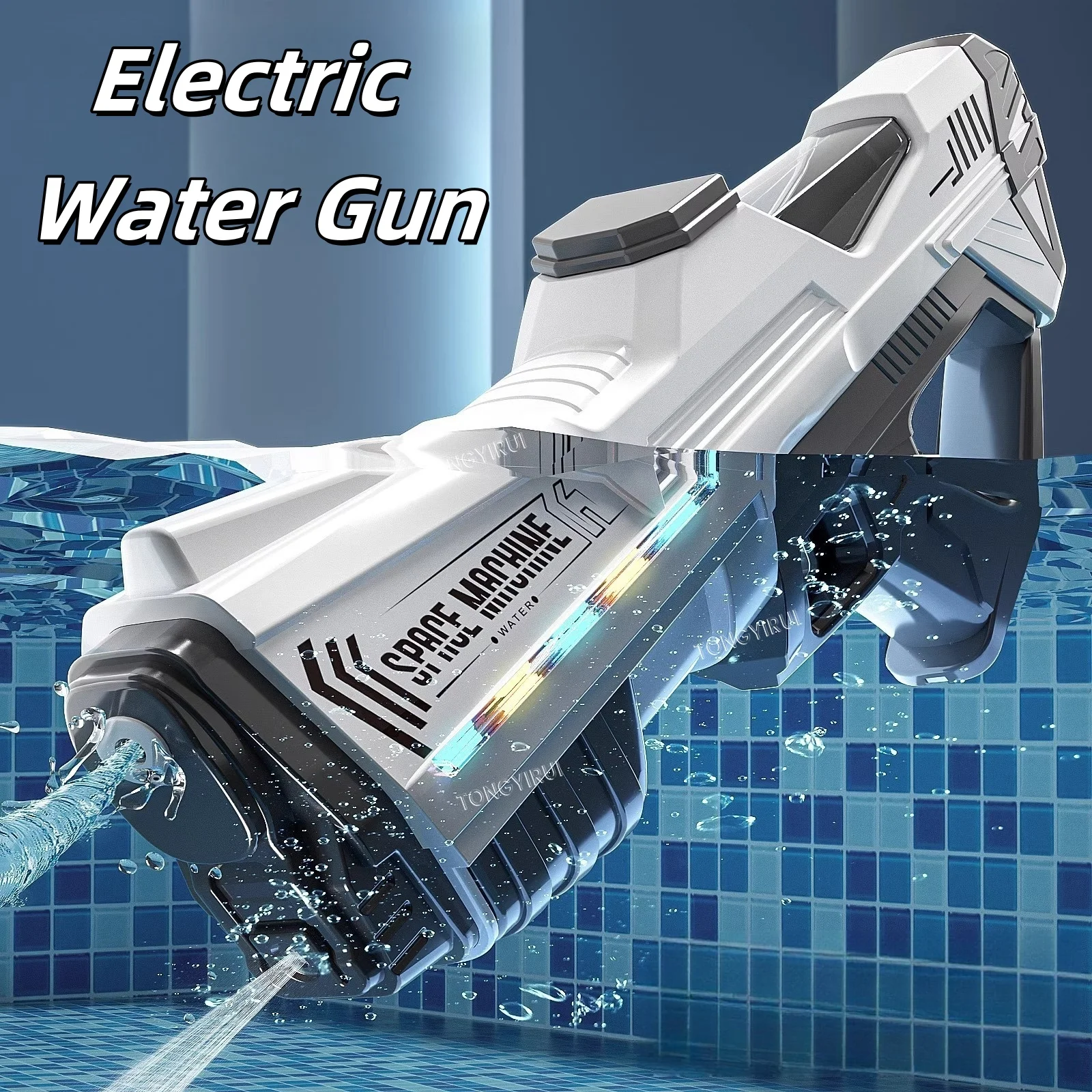 

Electric Water Squirt Gun for Kids Adults Automatic Water Blaster With Powerful Shooting LED Light Summer Beach Outdoor Toys
