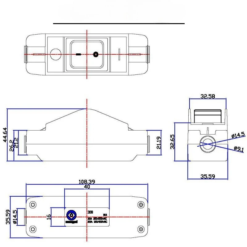 Waterproof line switch lawn mower waterproof boat type switch extension cord power switch waterproof rocker