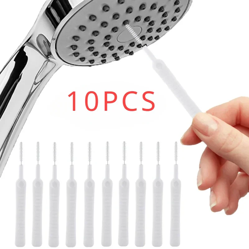 10PCS Mini Shower Cleaning Brush Shower Head Anti-clogging Nylon Brush Computer Keyboard Cleaner Phone Hole Dust Cleaning Tool