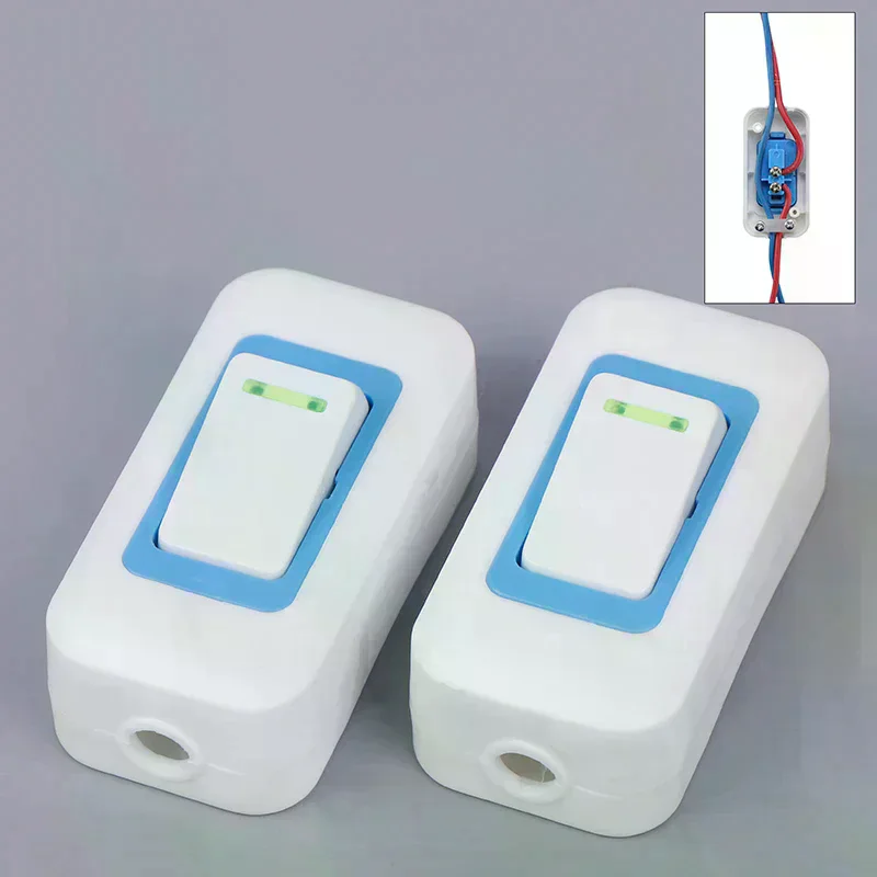 /TPz/1/5PCS Small Rocker Button Wiring Switch White Hand Pinch Bedside Small Appliance Push Button Boat Shape Switch