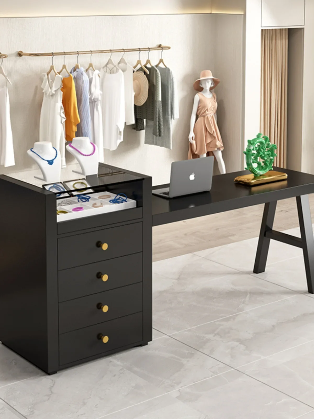Clothing store Nakajima table display table locker paint decoration cabinet ornament booth display stand Nakajima table
