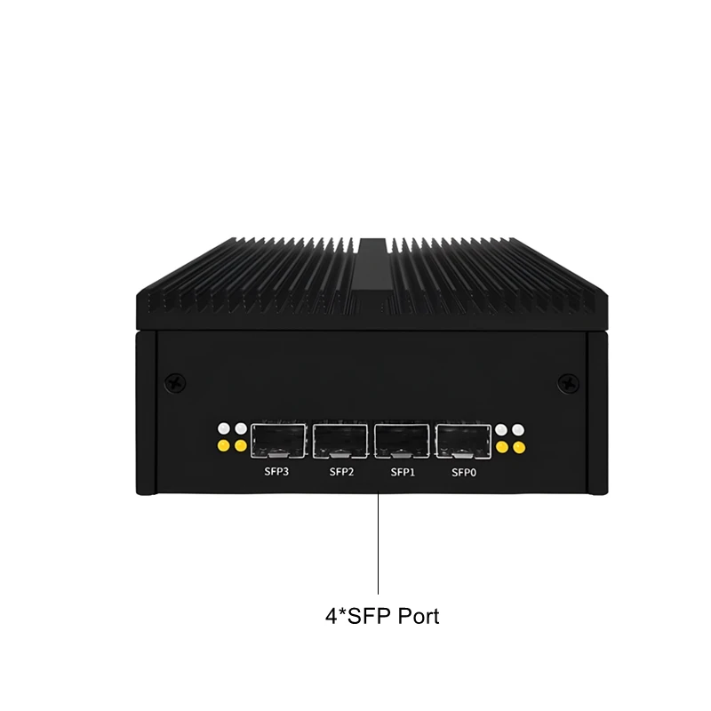 12th Gen Intel N100 Firewall Mini PC 2*10G/4*10G SFP Port 2xi226 2.5G Lan Fanless Soft Router 8GB RAM Pfsense OPNsense Computer