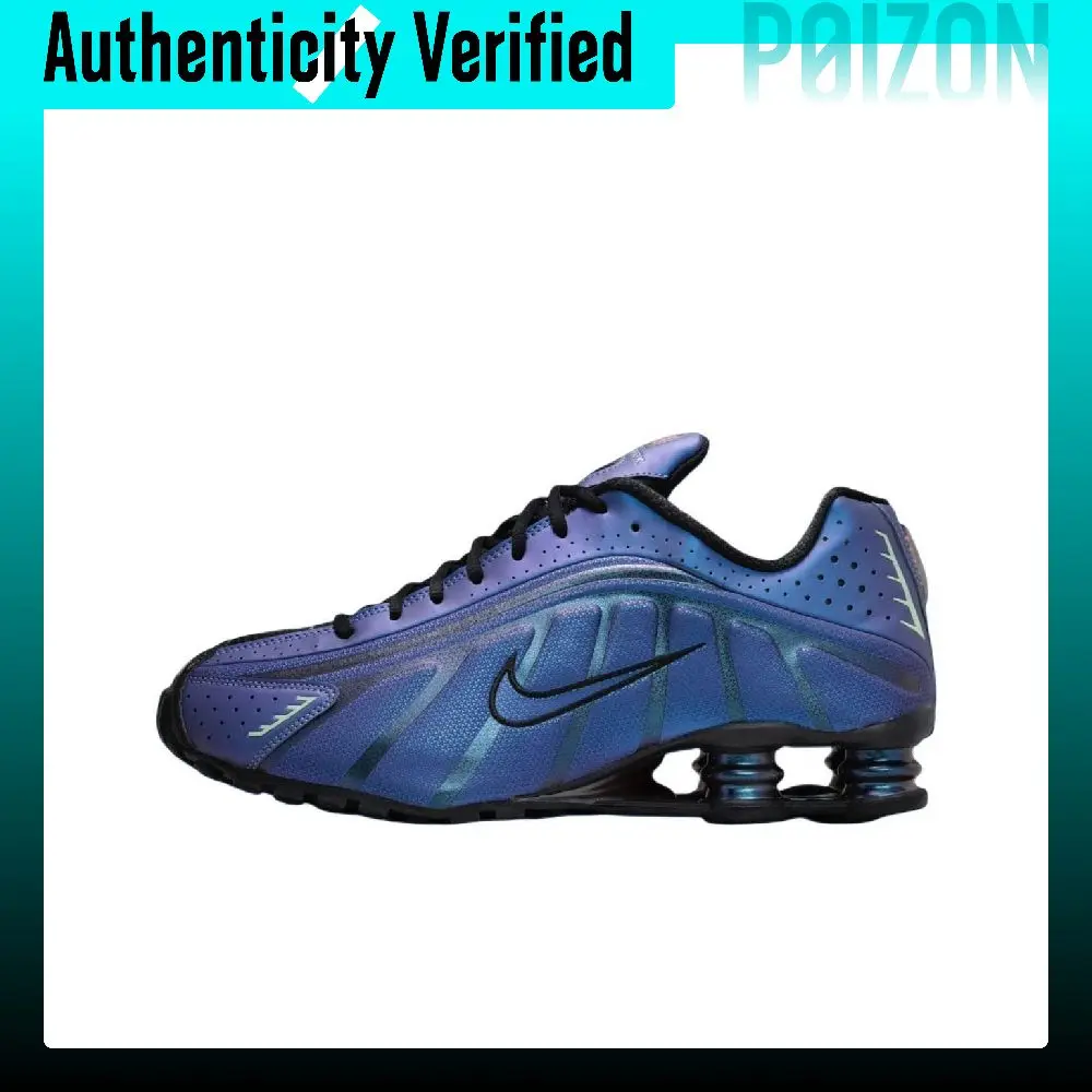 Nike Shox R4 Low top Running Shoes Men's Purple HQ3446-001