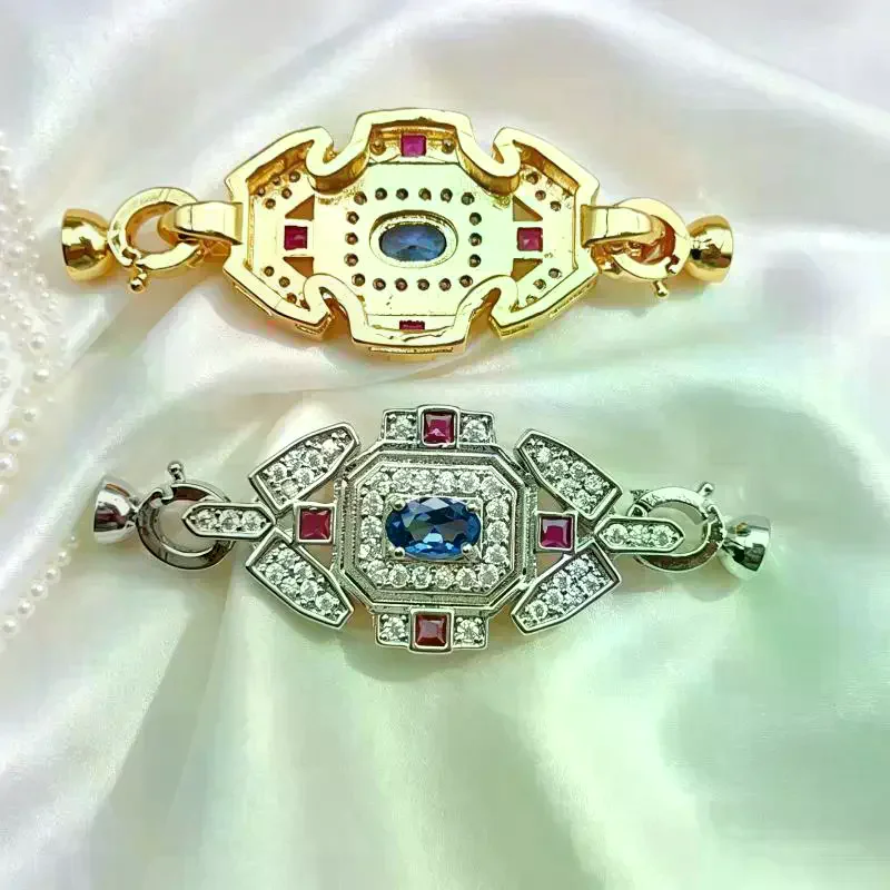 Copper-Plated High-End Light Luxury Gem Pearl Extension Buckle Sweater Chain DIY Jewelry Making Accessory Materials