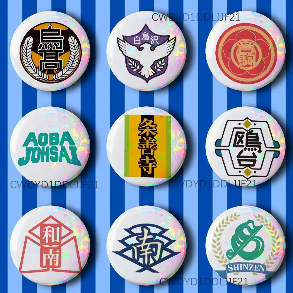 

H-Haikyu-es Team logo Badge Brooch Figure Lapel Pins Clothes Backpack Fashion Cute Collection Decoration Display