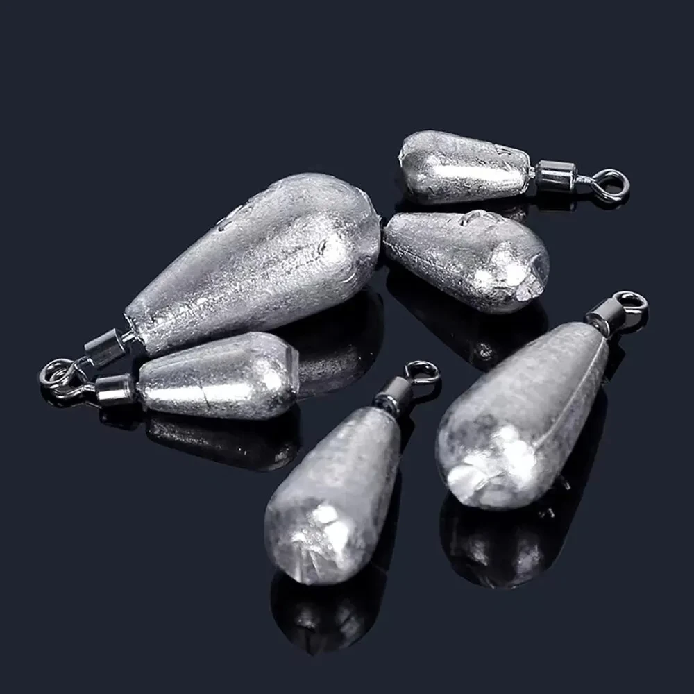 15PCS/Lot Fishing Weight Sinker 3.5g 5g 7g 10g 14g 20g Tube Bullet Plumb Pendant Metal Jig Sea Tackle Kit  Tool Pesca