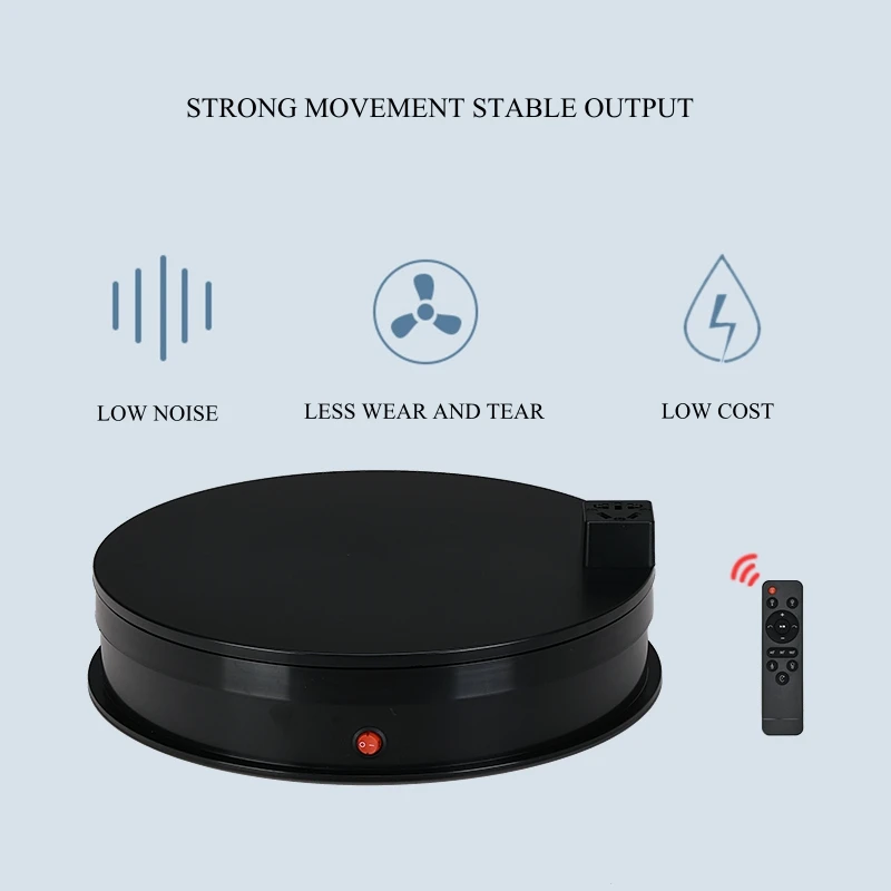 Electric Remote Control Turntable with Socket Christmas Tree Electronics Rotating Display Table 360 Shooting Base 30/45/62cm