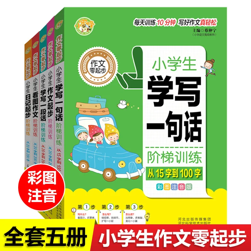 Elementary School Students Start From Scratch in Writing, with Step-by-step Training in Picture Based Composition