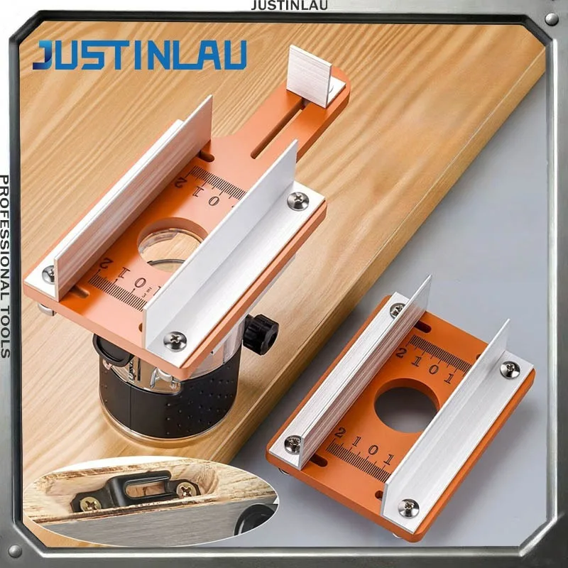 JUSTINLAU 1PC 2in1 Woodworking Slotting Positioning Bracket Board Carving Machine Workbench Installation Board Woodworking Tools