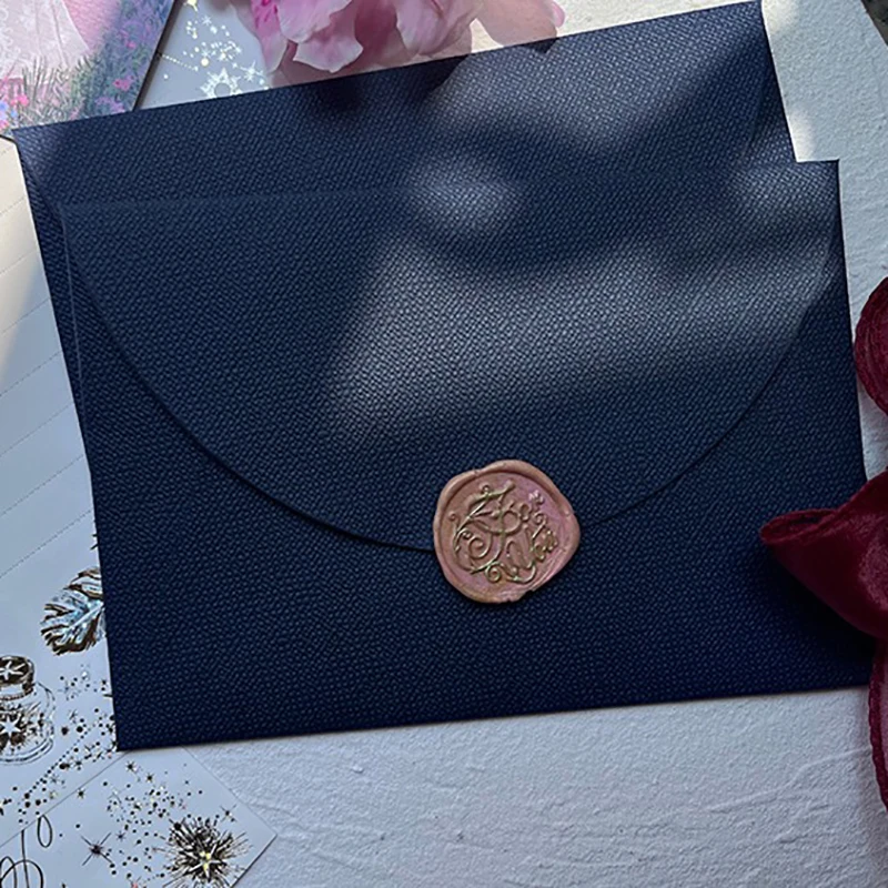 50 個の封筒テクスチャ 16x11cm 高級ポストカードレターギフトボックス文具包装封筒結婚式ビジネス招待状用