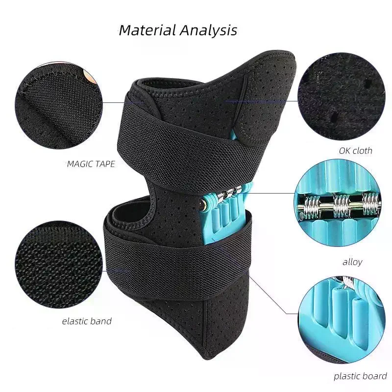 Breathable Knee Pain Relief Brace 1PC Spring Force Joint Support Booster for Climbing Working Sports Elderly Daily Care