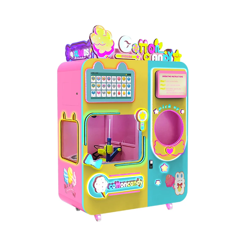 Automatic Cotton Candy Vending Machine Floss Flower Candy Machine for Shopping Mall Entertenment Center