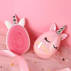 Mini Magic Hot Hair Comb Detangling Hair Brush Cartoon Unicorn Shower TT Comb for Travel Professional Massage Salon Styling Tool