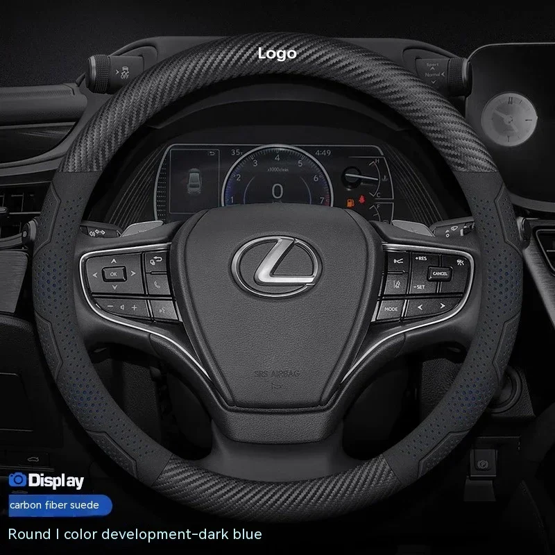 Carbon fiber Suede Car Steering Wheel Cover Lexus GS300h ES300h ES330 ES350 NX300h IS300 RX300 IS250 CT200h NX300 Accessories