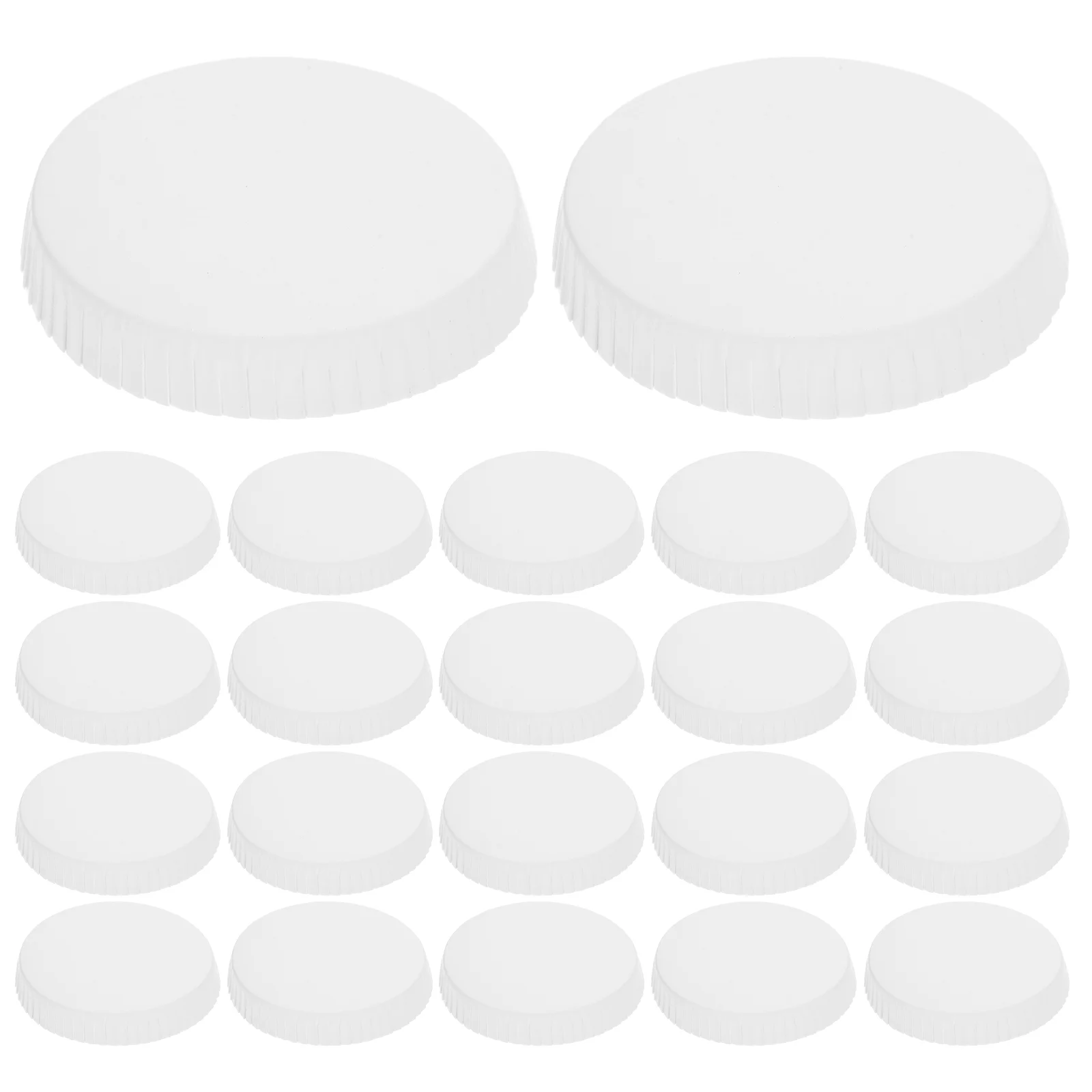 100 Pcs Paper Cup Lid Espresso Mug Hot Lids Glass Cover Drinking Coffee Covers Hotel KTV Anti Dust Caps Travel