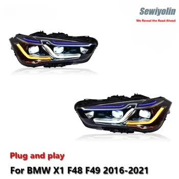 Car LED Headlight Light Lamps For BMW X1 F48 F49 2016-2021 Auto Fog DRL Brake Turn Signal Lamp Plug And Play