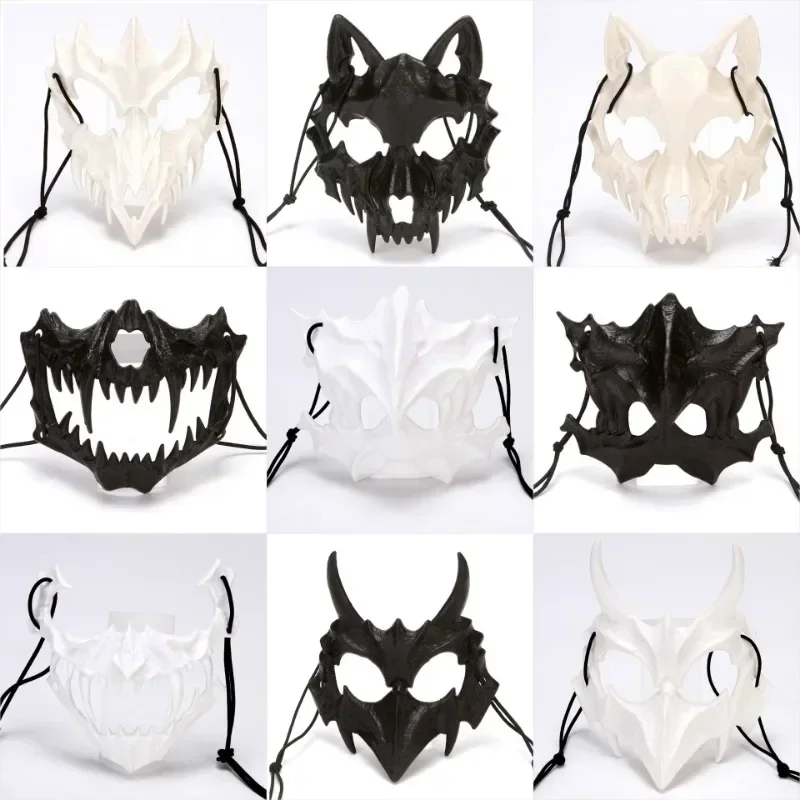 

Halloween Schedel Feestmasker Anime Draak God Skelet Cosplay Masker Volwassen Unisex Halloween Tijgers Dinosaurus Wolf Maskers