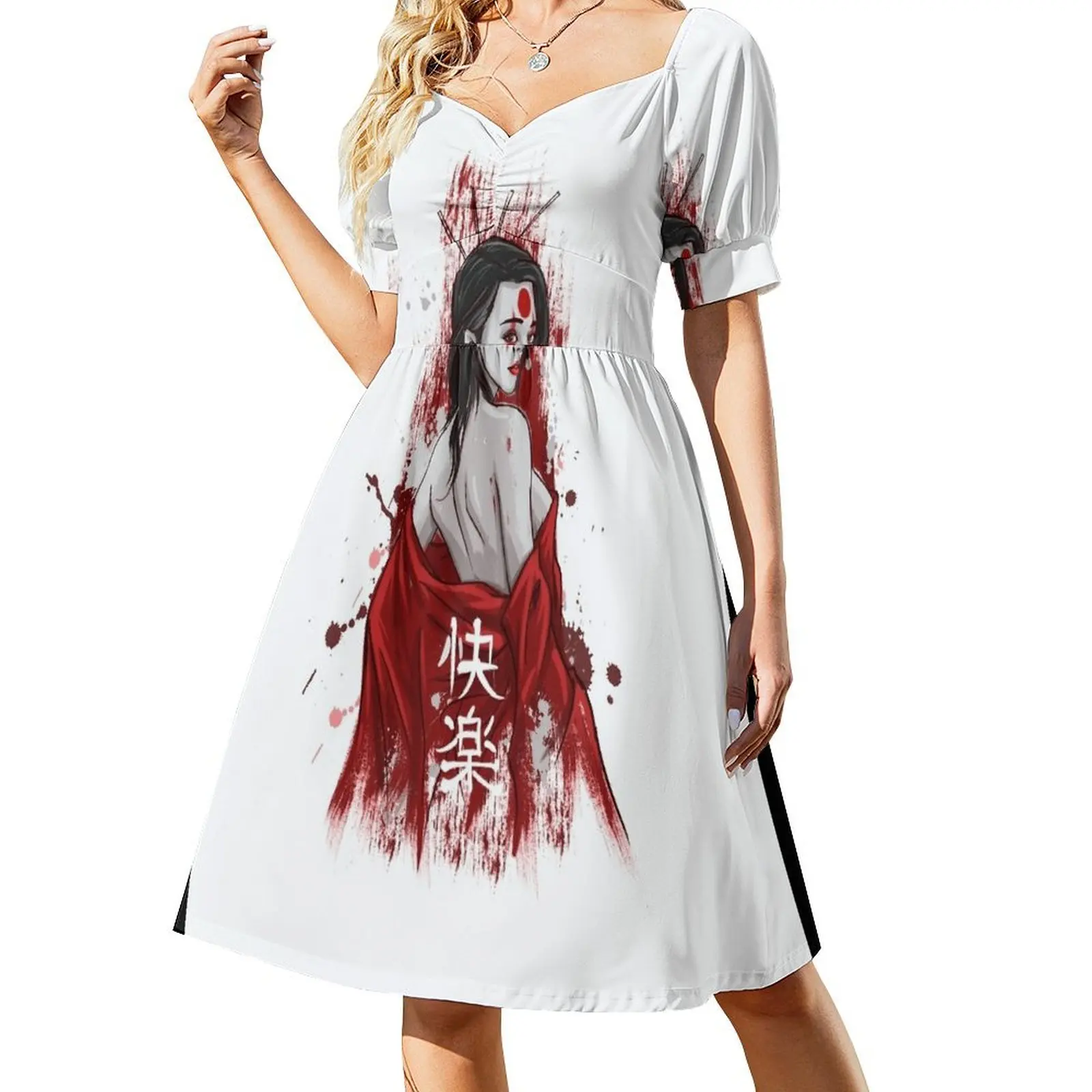 

Sexy Geisha Girl Short Sleeved Dress party dresses woman Women's long dress Dresses for wedding party Dress