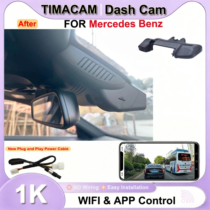TIMACAM New 1080P Wifi Dash Cam for Mercedes Benz S Class w220 w221 S320 S350 S400 S450 S500 S600 2015 2016 2017 2018 2019 2020