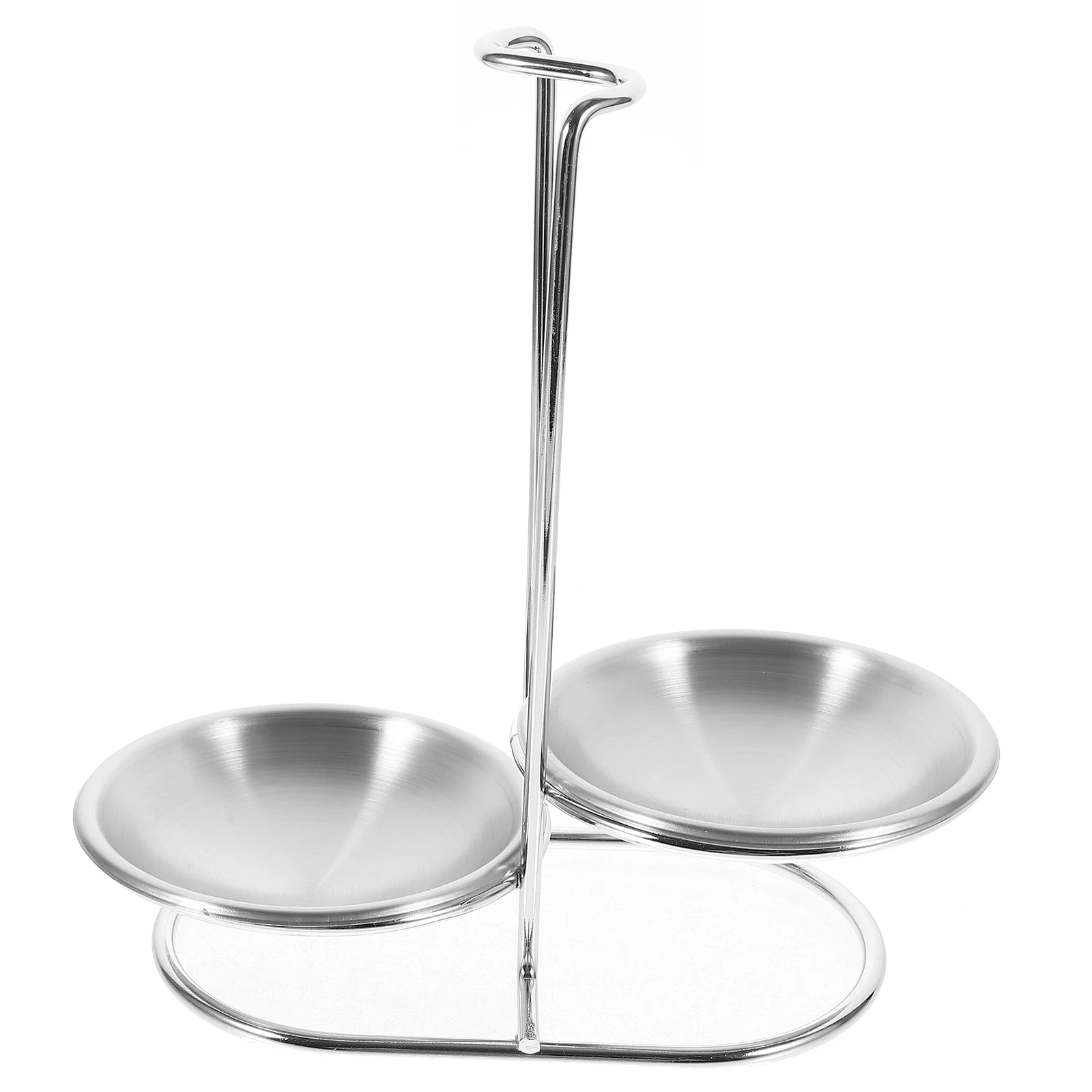 

Stainless Steel Ladle Rest Spoon Holder Double Circle Design Kitchen Utensil Rack Soup Spoon Heat Resistant Easy