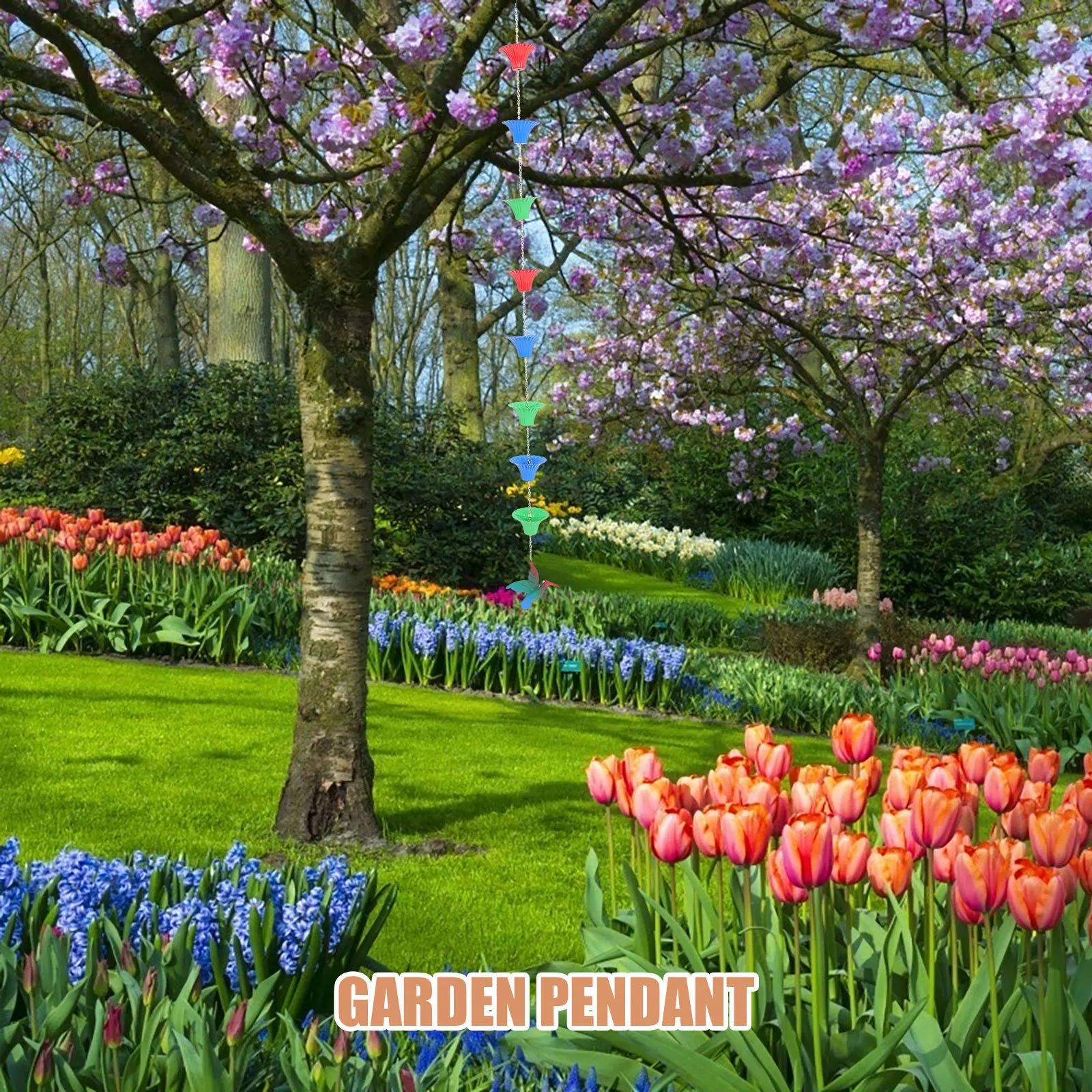 سلة الزهور سلسلة المطر لحديقة شرفة فناء ديكور خارجي المعادن مزراب ماسورة التصريف استبدال سلاسل المطر الطويلة