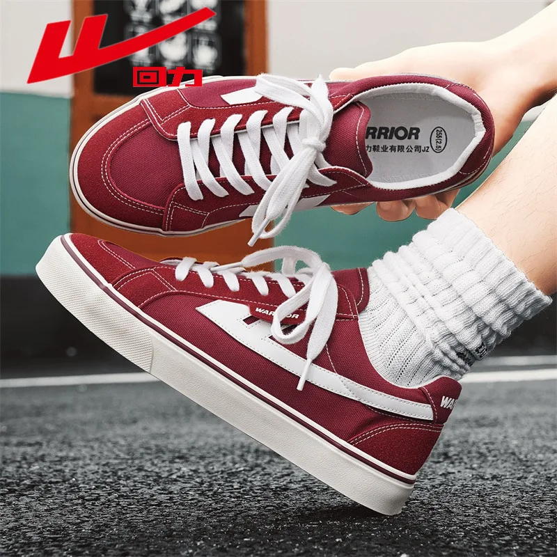 TaoBo HUILI New Wine Red Canvas Shoes Men Women Size 34-44 Wide Toe Casual Kid Lightweight Fashion Sneakers Walking Shoes