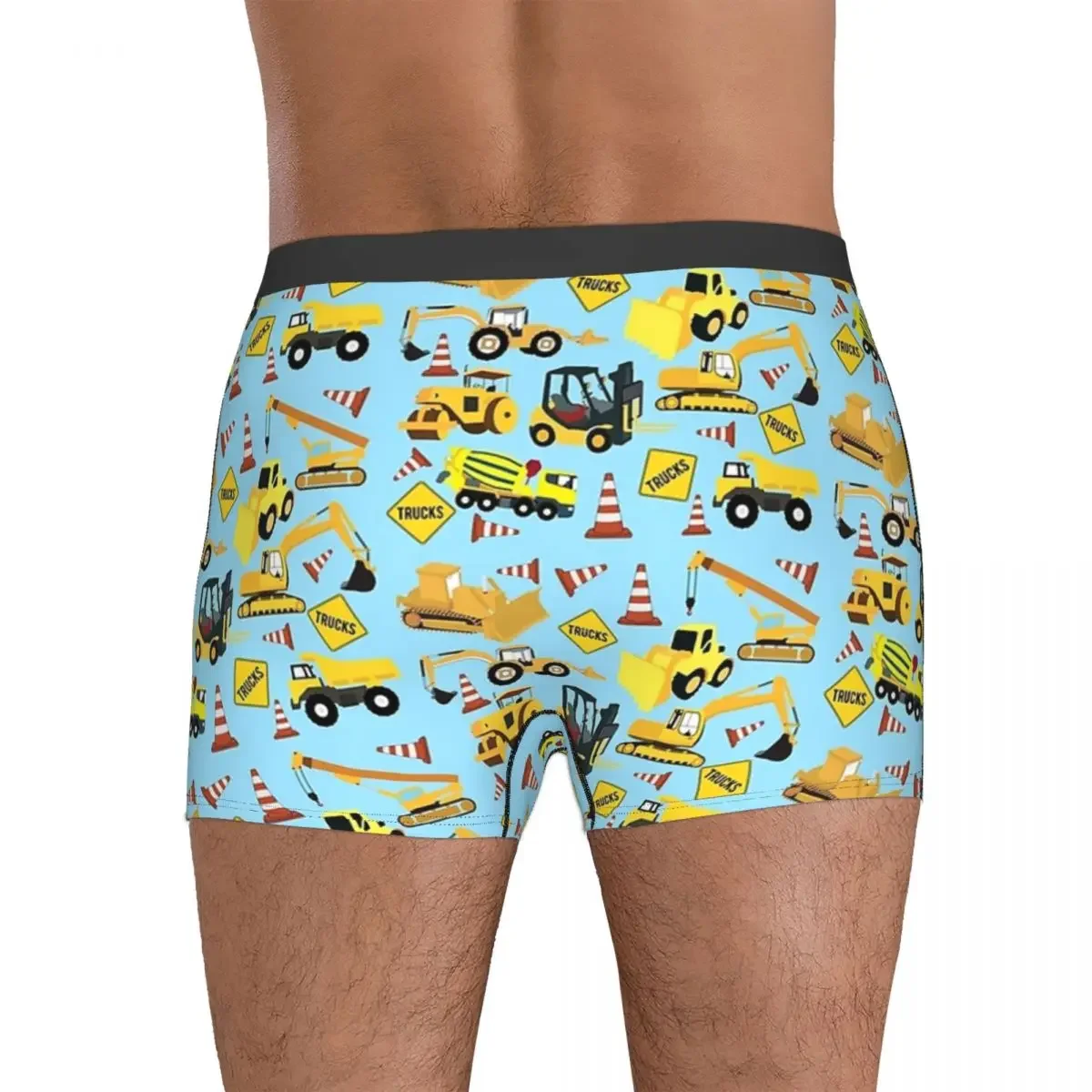 Boxer Onderbroek Shorts Bouwwagens Voertuigen Graafmachine Dump Truck Slipje Heren Comfortabel Ondergoed Voor Homme Man