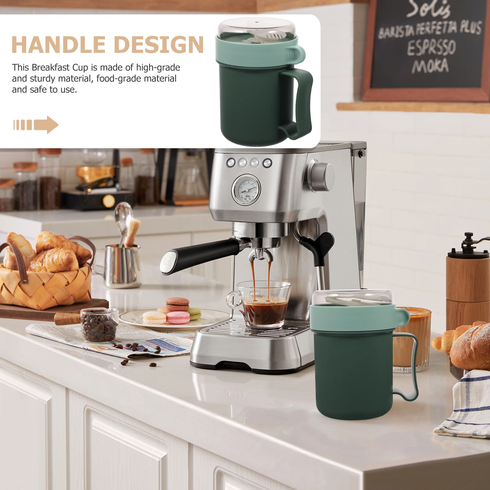 

Portable Breakfast Cup Food Grade Plastic Leakproof Oatmeal Yogurt Container Household Students Multifunctional Anti Leak Soup